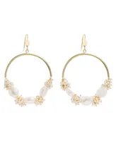 Seed and Baroque Pearl Large Hoops
