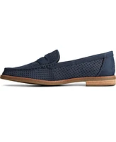 Sperry Women's Seaport Penny Leather Navy Loafers