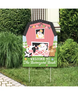Girl Farm Animals - Baby Shower or Birthday Party Welcome Yard Sign