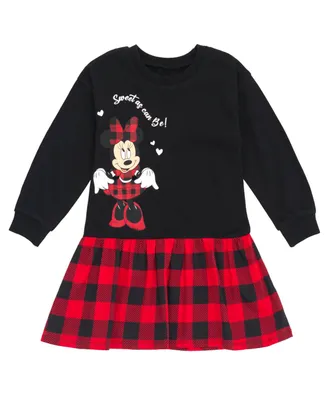 Disney Minnie Mouse Girls Fleece Skater Dress Toddler| Child