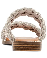 Madden Girl Piaa Braided Embellished Slide Flat Sandals