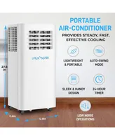 Life Master 8,000 Btu Portable Air Conditioners, Room Air Conditioner with Digital Remote for Room up to 350 Sq.Ft, 3-in