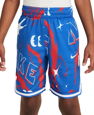 Nike Big Boys Dri-fit Dna Classic-Fit Printed Mesh Basketball Shorts