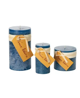 Vance Kitira Timber Pillar Candles, Set of 3