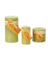 Vance Kitira Timber Pillar Candles, Set of 3