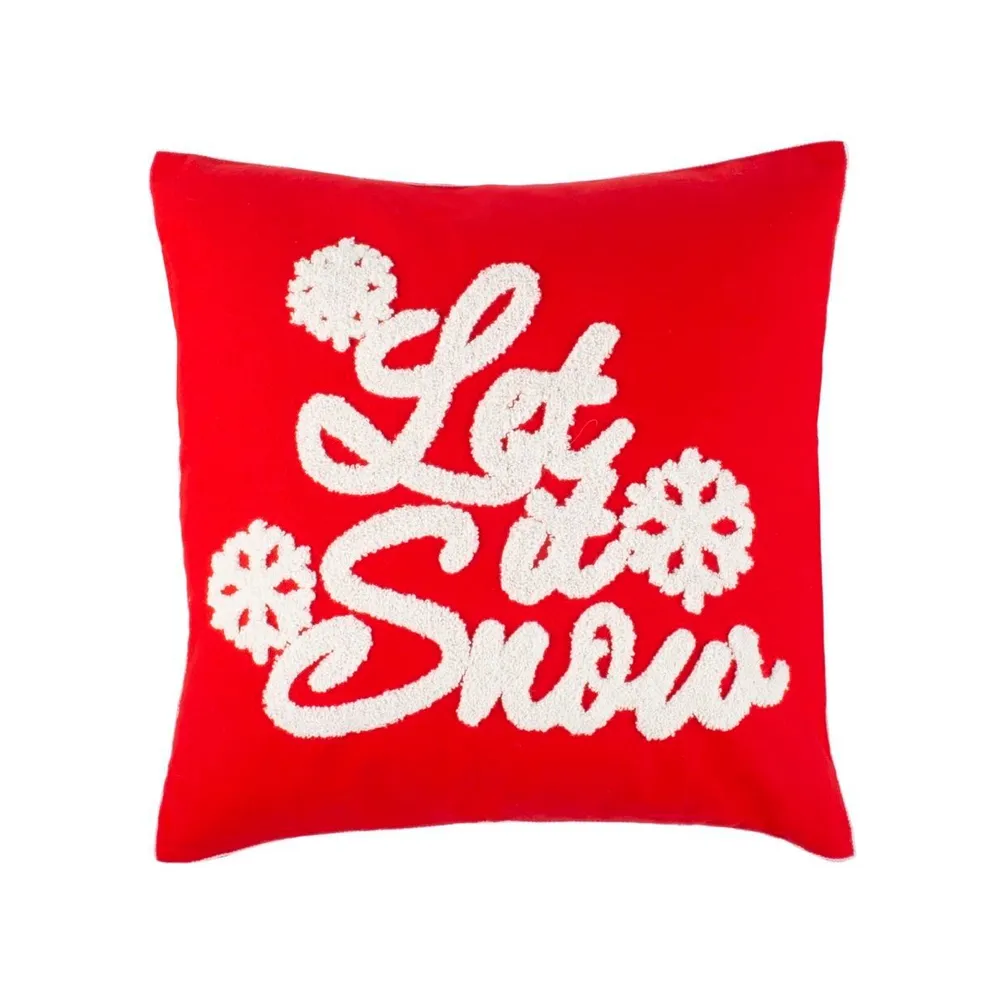 Safavieh Let It Snow 18" x 18" Pillow