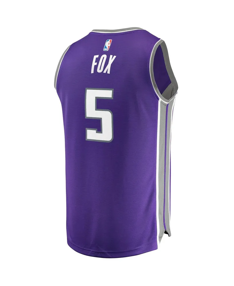 Men's Fanatics De'Aaron Fox Purple Sacramento Kings Fast Break Player Replica Jersey - Icon Edition