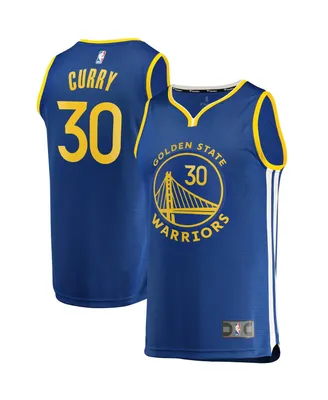Men's Fanatics Stephen Curry Royal Golden State Warriors Fast Break Replica Player Team Jersey - Icon Edition