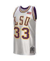 Men's Mitchell & Ness Shaquille O'Neal White Lsu Tigers College Vault 1990/91 Authentic Jersey