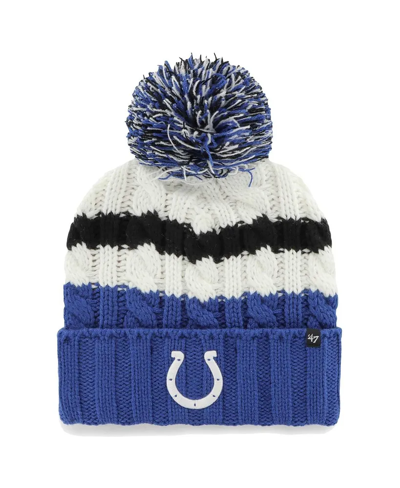 Women's '47 Brand White Indianapolis Colts Ashfield Cuffed Knit Hat with Pom