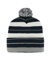 Men's '47 Brand Navy Dallas Cowboys Powerline Cuffed Knit Hat with Pom