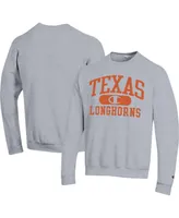 Men's Champion Heather Gray Texas Longhorns Arch Pill Sweatshirt