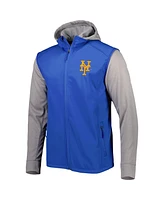 Men's Dunbrooke Royal, Heather Gray New York Mets Alpha Full-Zip Jacket