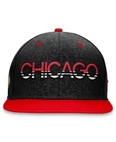 Men's Fanatics Black, Red Chicago Blackhawks Authentic Pro Rink Two-Tone Snapback Hat