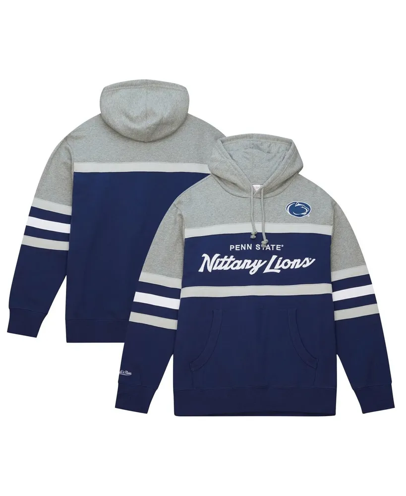 Men's Mitchell & Ness Navy Penn State Nittany Lions Head Coach Pullover Hoodie