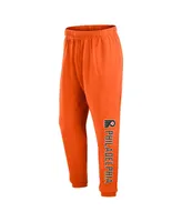 Men's Fanatics Orange Philadelphia Flyers Chop Block Fleece Sweatpants