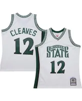 Men's Mitchell & Ness Mateen Cleaves White Michigan State Spartans 125th Basketball Anniversary 1999 Throwback Fashion Jersey