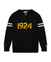 Men's Mitchell & Ness Black Boston Bruins 100th Anniversary Pullover Sweatshirt