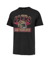 Men's '47 Brand Black Distressed San Francisco 49ers Amplify Franklin T-shirt