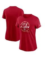 Women's Nike Scarlet San Francisco 49ers 2023 Nfc West Division Champions Locker Room Trophy Collection T-shirt