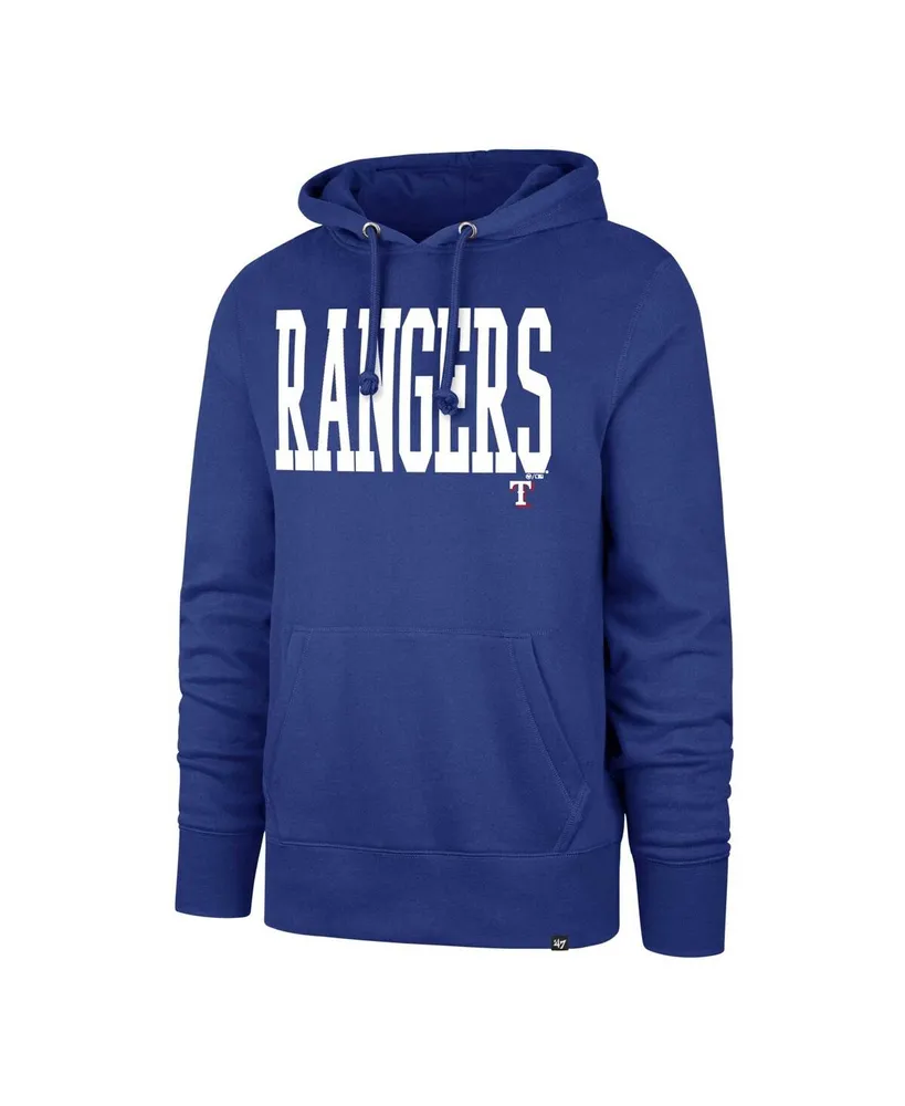 Men's '47 Brand Royal Texas Rangers Dime Headline Pullover Hoodie