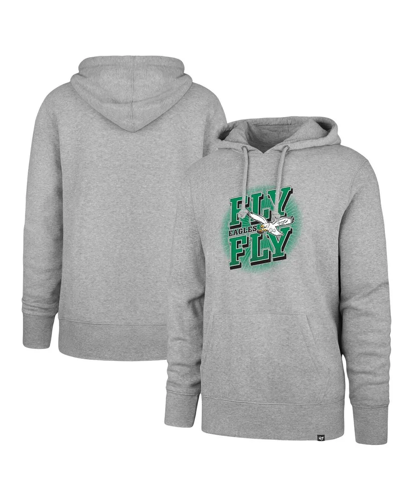 Men's '47 Brand Gray Philadelphia Eagles Fly Regional Headline Pullover Hoodie