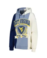 Women's Gameday Couture Navy West Virginia Mountaineers Hall of Fame Colorblock Pullover Hoodie