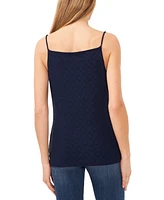 CeCe Women's Eyelet Spaghetti Strap Cowl Neck Top