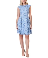 Jessica Howard Petite Floral-Lace Fit & Flare Dress