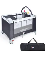 Portable Baby Playard Playpen Nursery Center with Mattress