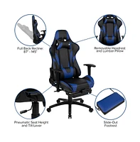 Z300 Gaming Racing Office Ergonomic Pc Chair With Reclining Back And Footrest