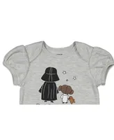 Starwars Baby Girls Star Wars Darth Vader Short Sleeve Bodysuit