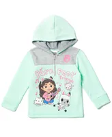 DreamWorks Gabby's Dollhouse Kitty Fairy Cakey Cat Gabby Girls Fleece Half Zip Hoodie Toddler |Child