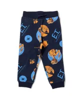 Et the Extra-Terrestrial Boys Toddler/child French Terry Pullover Hoodie and Pants Outfit Set Blue