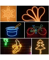 50 Ft Delight Neon Led Light Strip Rope Tube Wire Flexible Party Christmas Decor