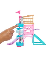 Barbie and Stacie to the Rescue Puppy Playground Play Set with Doll, 3 Pet Dog Figures, and Accessories