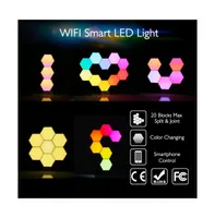 Yescom App Control Hexagon Led Light Panels Smarter Kit Music Sync Party Decor Pack