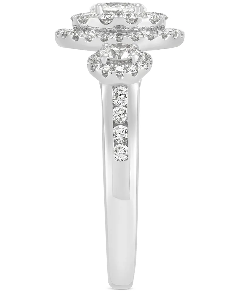 Diamond Oval Halo Engagement Ring (1-1/2 ct. t.w.) in 14k White Gold