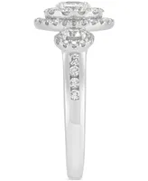 Diamond Oval Halo Engagement Ring (1-1/2 ct. t.w.) in 14k White Gold