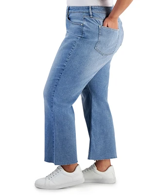 On 34th Trendy Plus Kick Flare Cropped Denim Jeans, Created for Macy's
