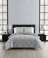 Keeco Brushed Damask 3-Pc. Comforter Set