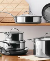 Hestan NanoBond Titanium Stainless Steel -Piece Cookware Set