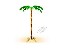 5 Feet Led Pre-lit Palm Tree Decor with Light Rope - Green