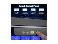 Compact Refrigerator with Adjustable Thermostat and Stainless Steel Door