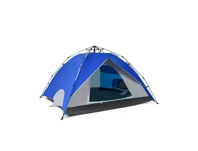 Slickblue 2-in-1 4 Person Instant Pop-up Waterproof Camping Tent-Green