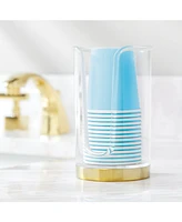 mDesign Plastic Small Bathroom Disposable Paper Cup Dispenser