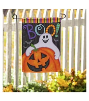 Halloween Friends Garden Lustre Flag