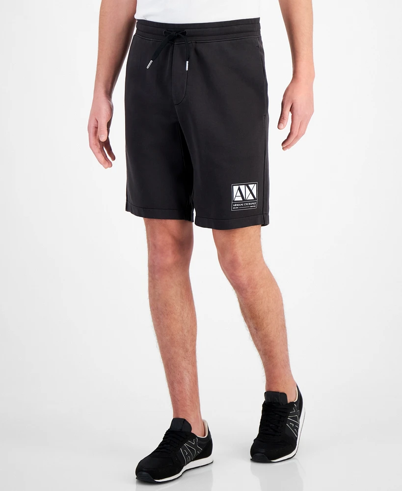 A|X Armani Exchange Men's Sun-Faded Fleece Shorts, Created for Macy's