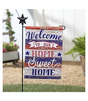 Farmhouse Home Sweet Home Garden Suede Flag