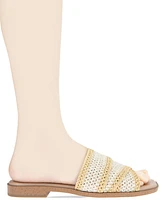 BCBGeneration Women's Lileen Slip-On Woven Raffia Flat Sandals